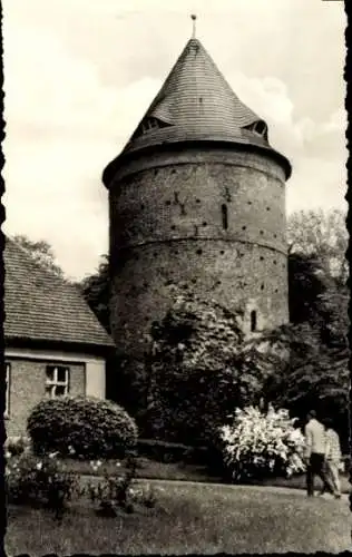 Ak Plau am See Mecklenburg, Burgturm