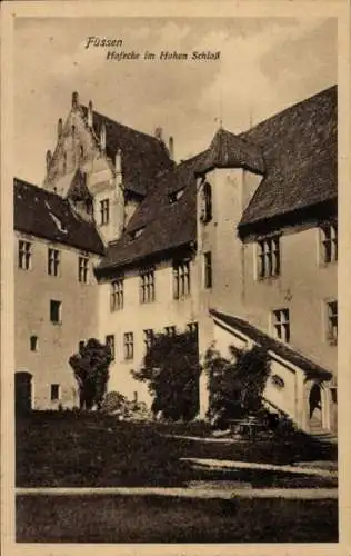 Ak Füssen im Allgäu, Hofecke, Hohes Schloss