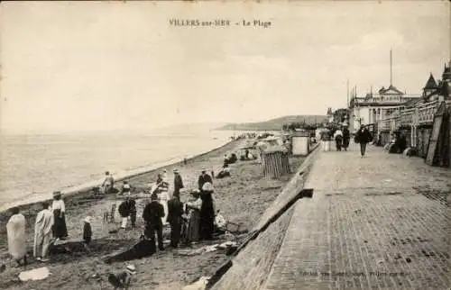 Ak Villers sur Mer Calvados, Strand