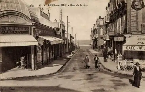 Ak Villers sur Mer Calvados, Rue de la Mer