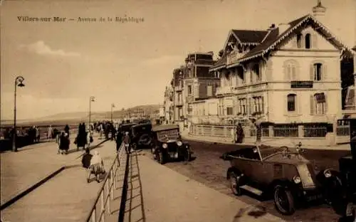 Ak Villers sur Mer Calvados, Avenue de la Republique