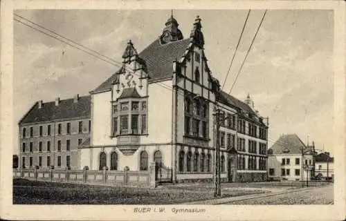 Ak Buer in Westfalen Gelsenkirchen Ruhrgebiet, Gymnasium