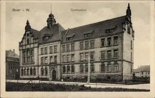 Ak Buer in Westfalen Gelsenkirchen Ruhrgebiet, Gymnasium