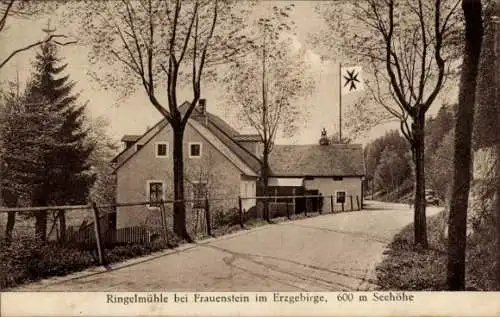 Ak Frauenstein im Erzgebirge, Ringelmühle, Jungdeutsches Erholungsheim