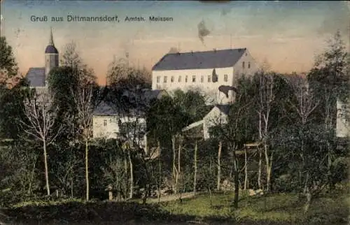 Ak Dittmannsdorf Reinsberg Sachsen, Teilansicht