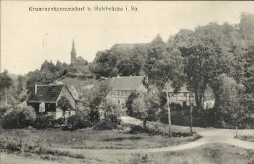 Ak Krummenhennersdorf Halsbrücke in Sachsen, Teilansicht