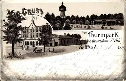 Litho Salbke Magdeburg, Turmpark Restauration