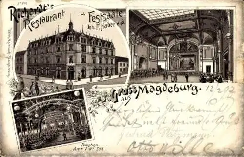 Litho Magdeburg an der Elbe, Richardts Restaurant und Festsäle