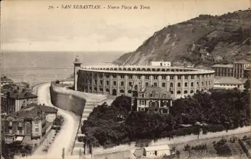 Ak Donostia San Sebastián Baskenland, Neue Stierkampfarena