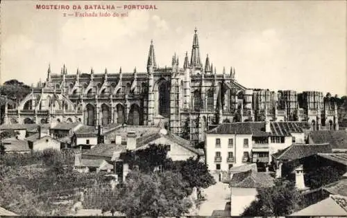 Ak Portugal, Mosteiro da Batalha, Fassade auf der Südseite