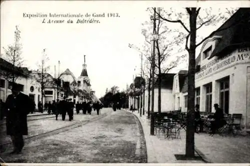 Ak Gent Ostflandern, Expo, Weltausstellung 1913, L'Avenue du Belvédère