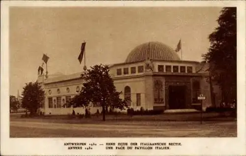 Ak Antwerpen Antwerpen Flandern, Eine Seite der italienischen Pavillons, Weltausstellung 1930