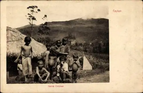 Ak Ceylon Sri Lanka, Native Children