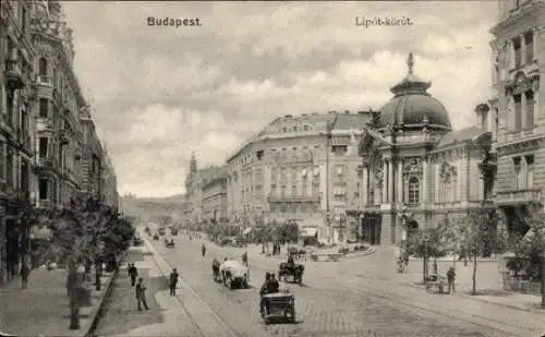 Ak Budapest Ungarn, Straßenpartie, Lipót körút