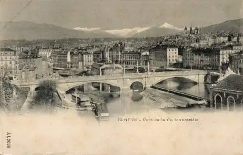 Ak Genf Genf Schweiz, Pont de la Coulouvreniere