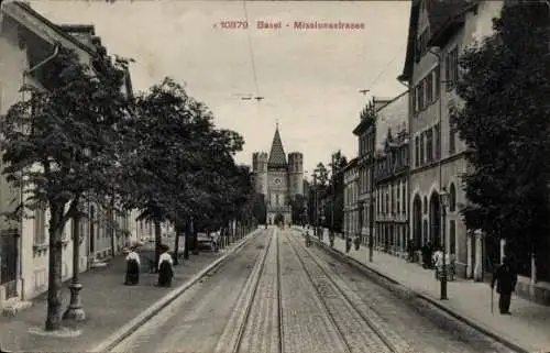 Ak Basel Stadt Schweiz, Missionsstraße