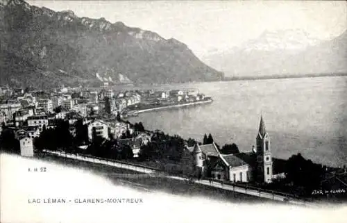 Ak Clarens Montreux Kanton Waadt, Genfersee