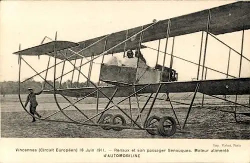 Ak Vincennes, European Circuit, Renaux und sein Beifahrer Senouques