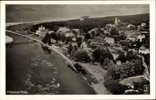 Ak Mrzeżyno Ostseebad Deep Pommern, Luftbild