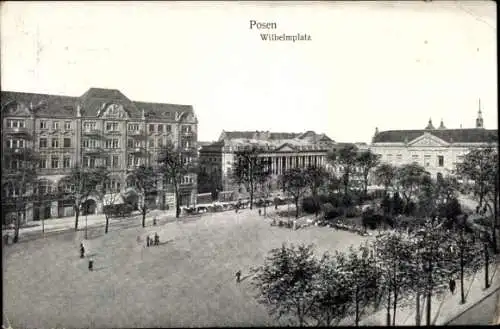 Ak Poznań Posen, Wilhelmplatz