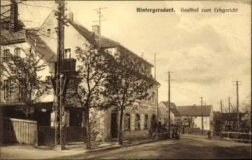 Ak Hintergersdorf Tharandt im Erzgebirge, Gasthof zum Erbgericht