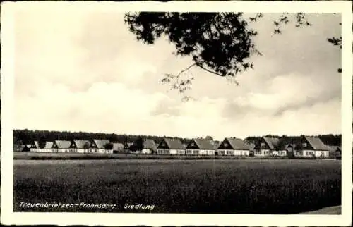 Ak Frohnsdorf Treuenbrietzen in Brandenburg, Siedlung, Waldgaststätte Zur alten Eiche