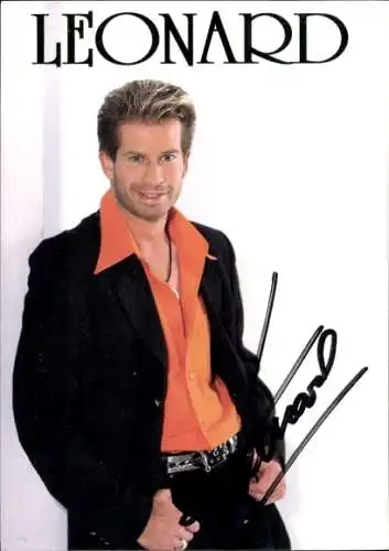 Ak Schauspieler und Sänger Leonard, Portrait, Autogramm