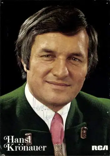Ak Schauspieler und Sänger Hansl Krönauer, Portrait, Autogramm
