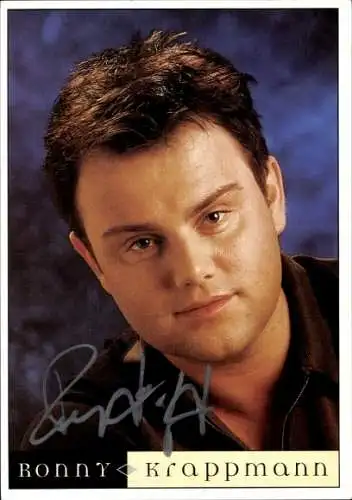 Ak Schauspieler und Sänger Ronny Krappmann, Portrait, Autogramm