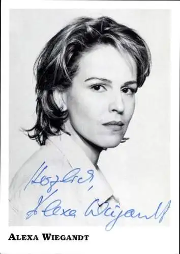 Ak Schauspielerin Alexa Wiegand, Portrait, Autogramm