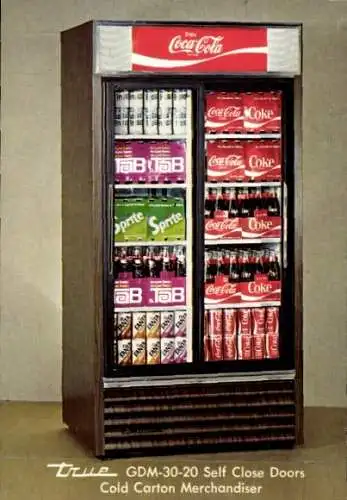 Ak True GDM 30 20 Cold Carton Merchandiser, Coca Cola, Sprite, Fanta