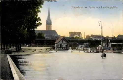 Ak Radolfzell am Bodensee, Partie am Landungsplatz