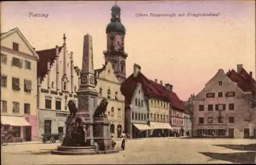 Ak Freising in Oberbayern, Obere Hauptstraße, Kriegerdenkmal