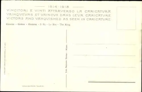 Künstler Ak Peroli, G., Karikatur, König von Griechenland