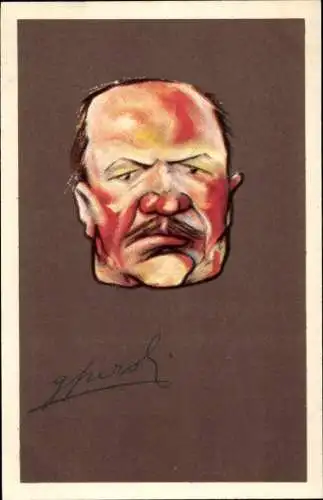 Künstler Ak Peroli, G., Karikatur, Deutschland, Erich Friedrich Wilhelm Ludendorff