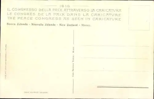 Künstler Ak Peroli, G., Karikatur, Neuseeland, Massey