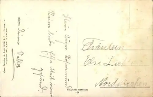 Künstler Ak Elegantes Liebespaar, Kuss