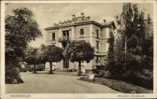 Ak Badenweiler im Schwarzwald, Pension Eckerlin