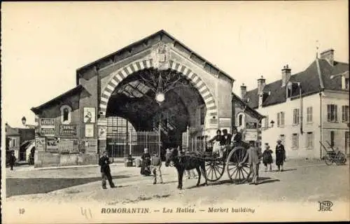 Ak Romorantin Loir et Cher, Les Halles