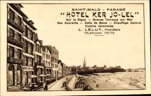 Ak Saint Malo Ille et Vilaine Bretagne, Hotel Ker Jo-Lel