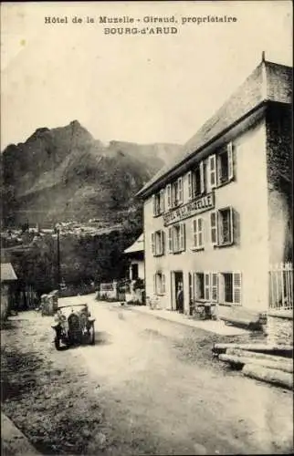 Ak Le Bourg d'Arud Venosc Isère, Hotel de la Muzelle