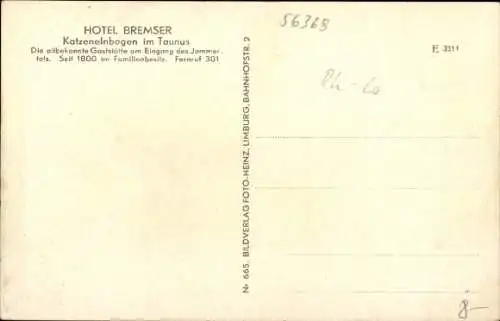 Ak Katzenelnbogen im Taunus, Hotel Bremser