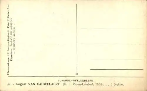 Ak August Van Cauwelaert, Flämischer Dichter