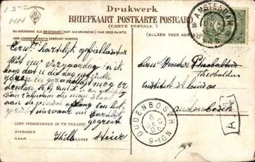 Ak Volendam Nordholland Niederlande, Rauchender Mann, Niederländische Tracht