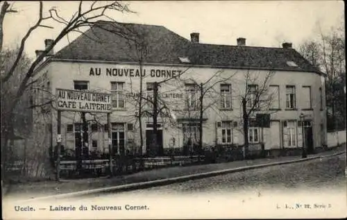 Ak Uccle Ukkel Brüssel, L'Avenue Brugmann, Café Laiterie