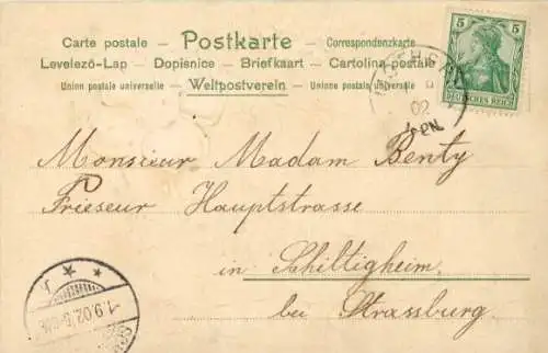 Präge Stoff Litho Kitsch, Blumen, Glücksklee, Vergissmeinnicht