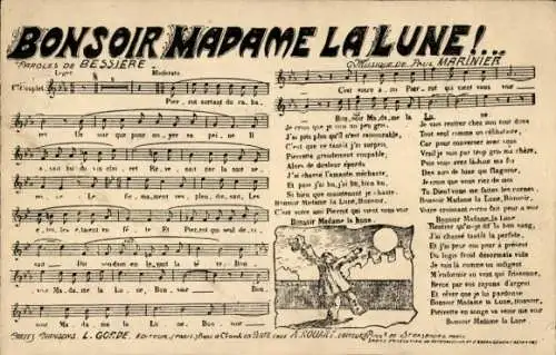 Lied Ak Bonsoir Madame La Lune, Bessiere, Marinier