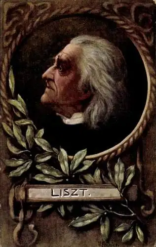 Künstler Ak Franke, V., Komponist Franz Liszt, Liszt Ferencz