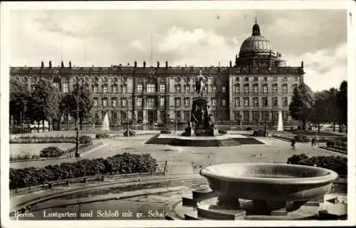 Ak Berlin Mitte, Lustgarten, Schloss, Denkmal, große Schale