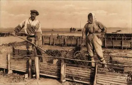 Ak Châtelaillon Charente Maritime, Les Boucholeurs, Les Reservoirs a moules